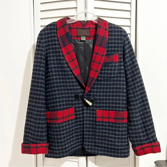 Vintage Lauren Ralph Lauren Lambs Wool Plaid Jacket Size Small (S) - Picture 1 of 7